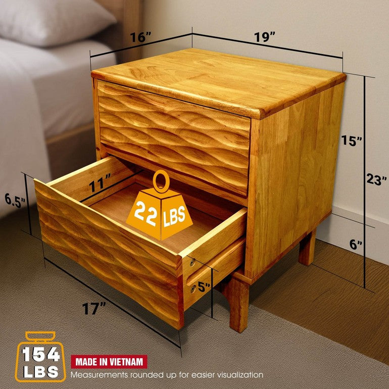 Elara Nightstand with 2 Drawers - www.Shopthatapp.com