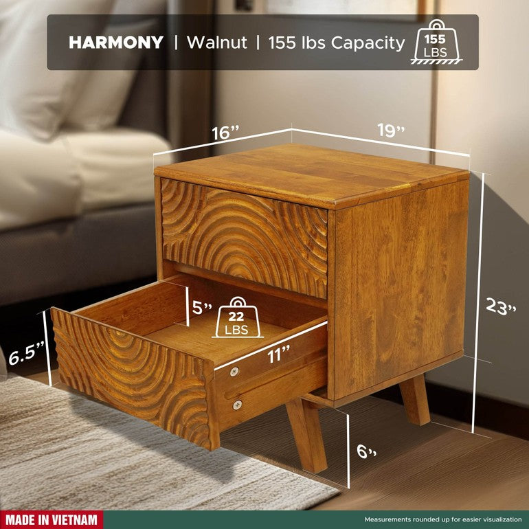 Harmony Nightstand with 2 Drawers - www.Shopthatapp.com