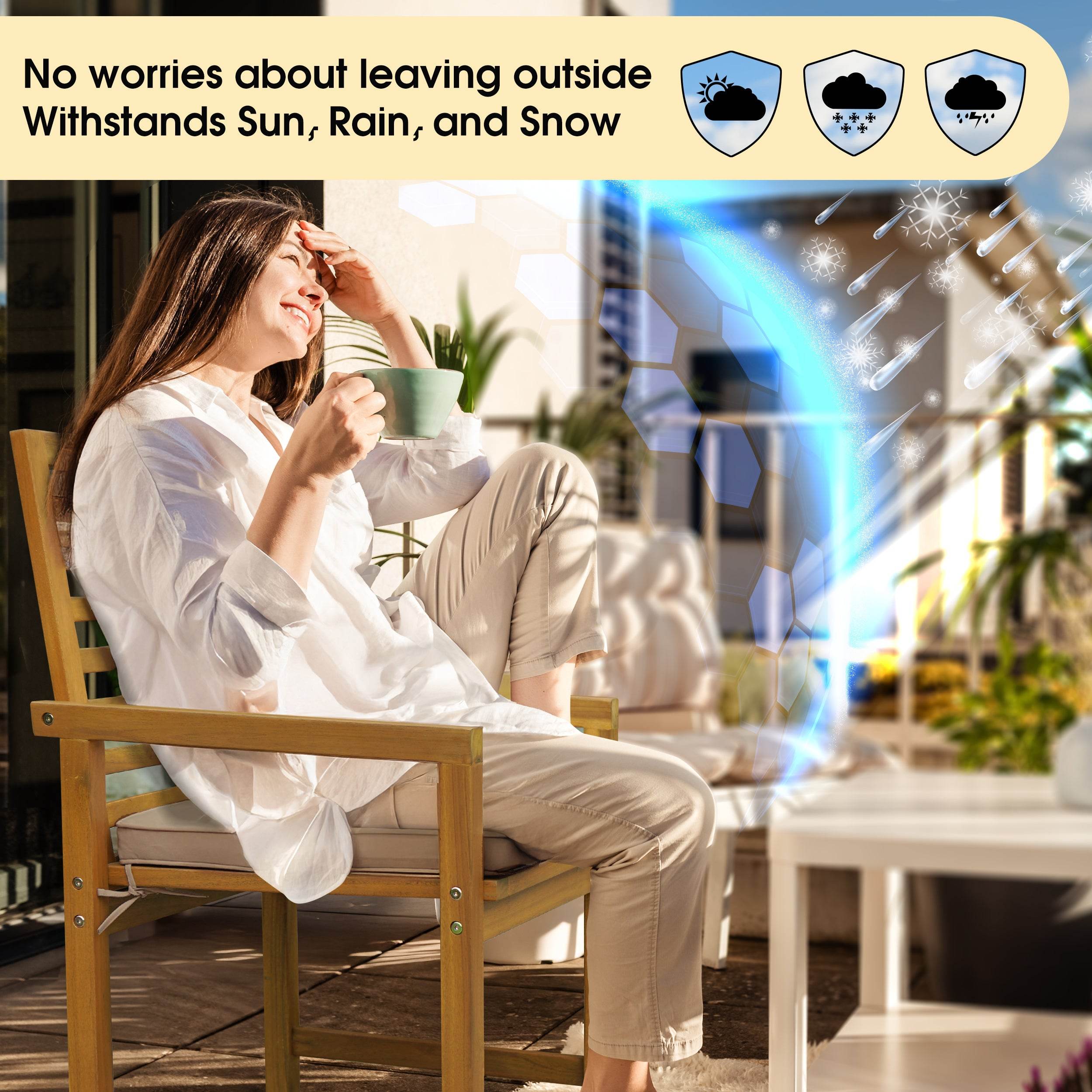 Tranquillo Solara Acacia Wood Outdoor Chairs Set of 2 with Cushions - www.Shopthatapp.com