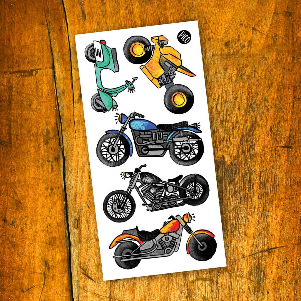 Pico tattoo Amour de la moto - www.Shopthatapp.com #