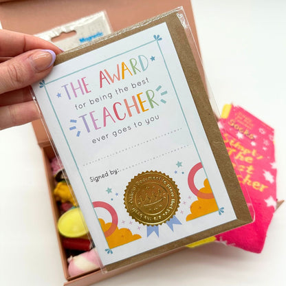 Thank You Teacher - Pink Gift Hamper-Food and beverage-www.Shopthatapp.com-HamperWell