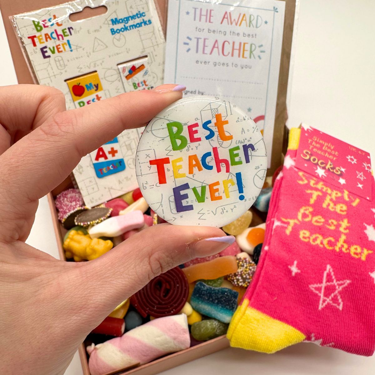 Thank You Teacher - Pink Gift Hamper-Food and beverage-www.Shopthatapp.com-HamperWell