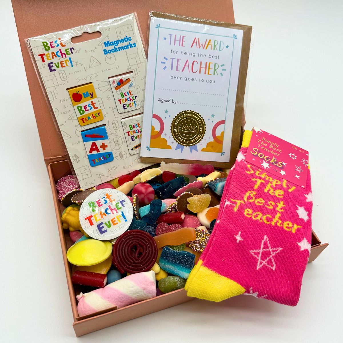 Thank You Teacher - Pink Gift Hamper-Food and beverage-www.Shopthatapp.com-HamperWell