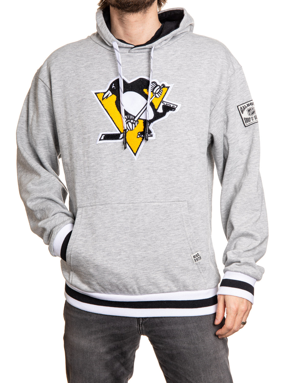 Pittsburgh Penguins "Muskoka Style" Premium Chenille Woven Logo Hoodie - www.Shopthatapp.com #