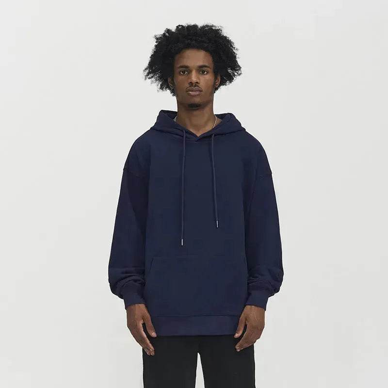 Plain Color American Retro Hoodie Pullover Sweatshirt Men - www.Shopthatapp.com #