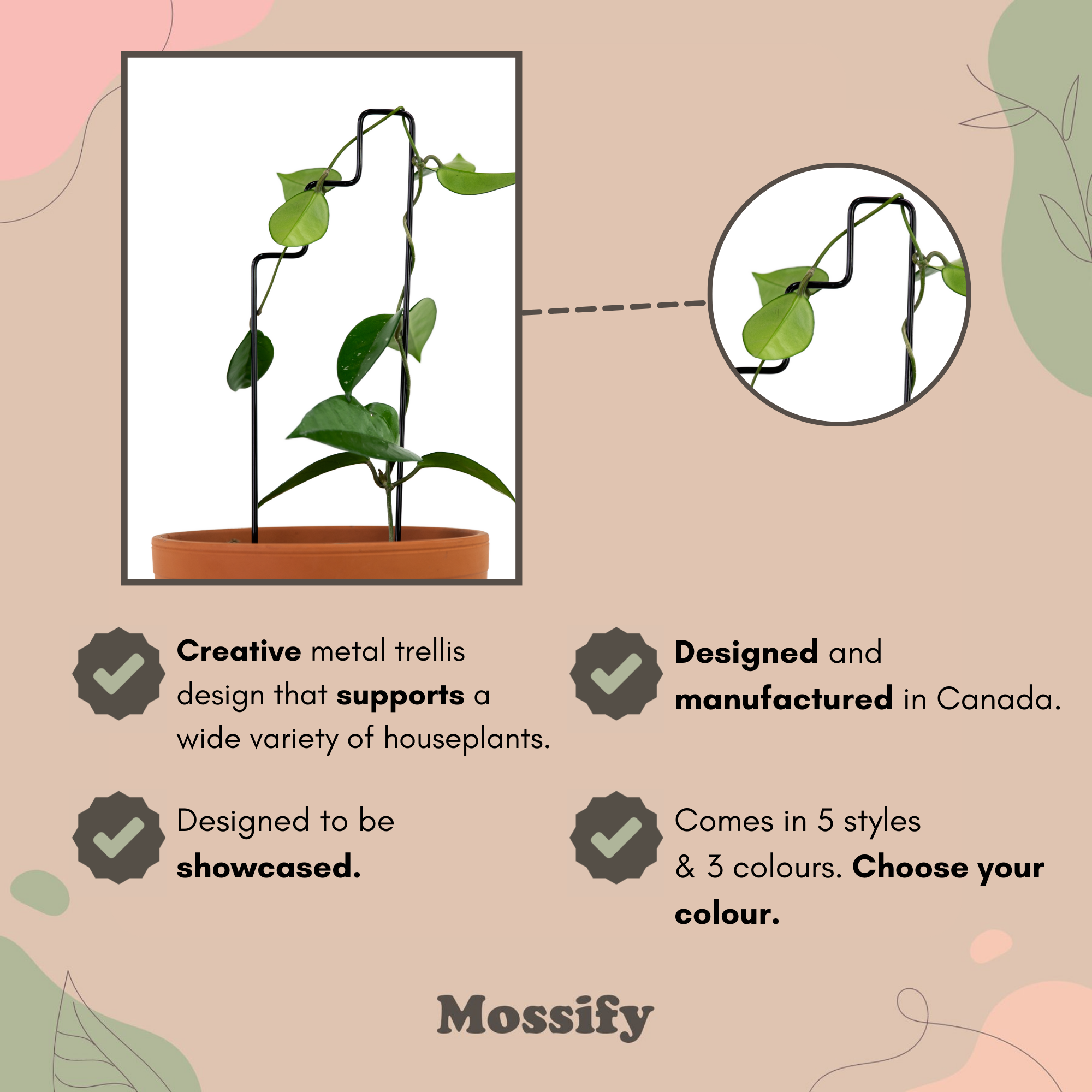 "Plant Stairs" Metal Trellis - www.Shopthatapp.com #