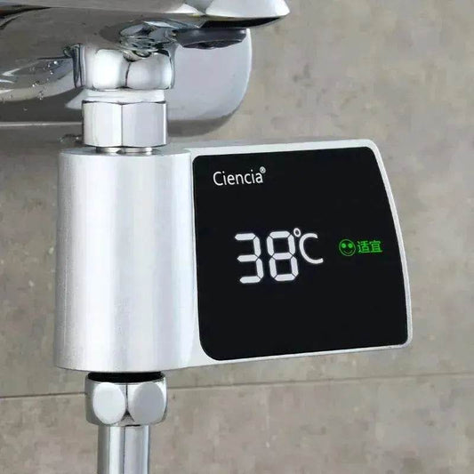 Plastic Visual Shower Faucet No Power Consumption Water Thermometer Bath - www.Shopthatapp.com #