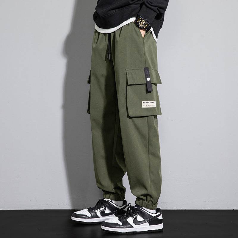 Plus Size Men's Workwear Bag Fall Loose Tappered Cargo Pant trouser - www.Shopthatapp.com #