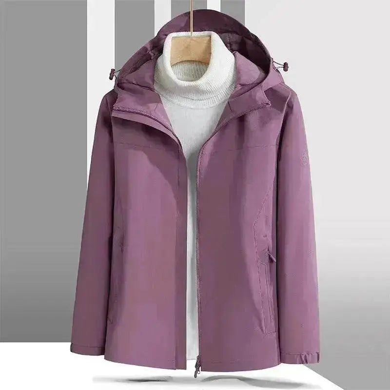 Plus Size Shell Jacket Windproof Waterproof Mountaineering Suit Coat - www.Shopthatapp.com
