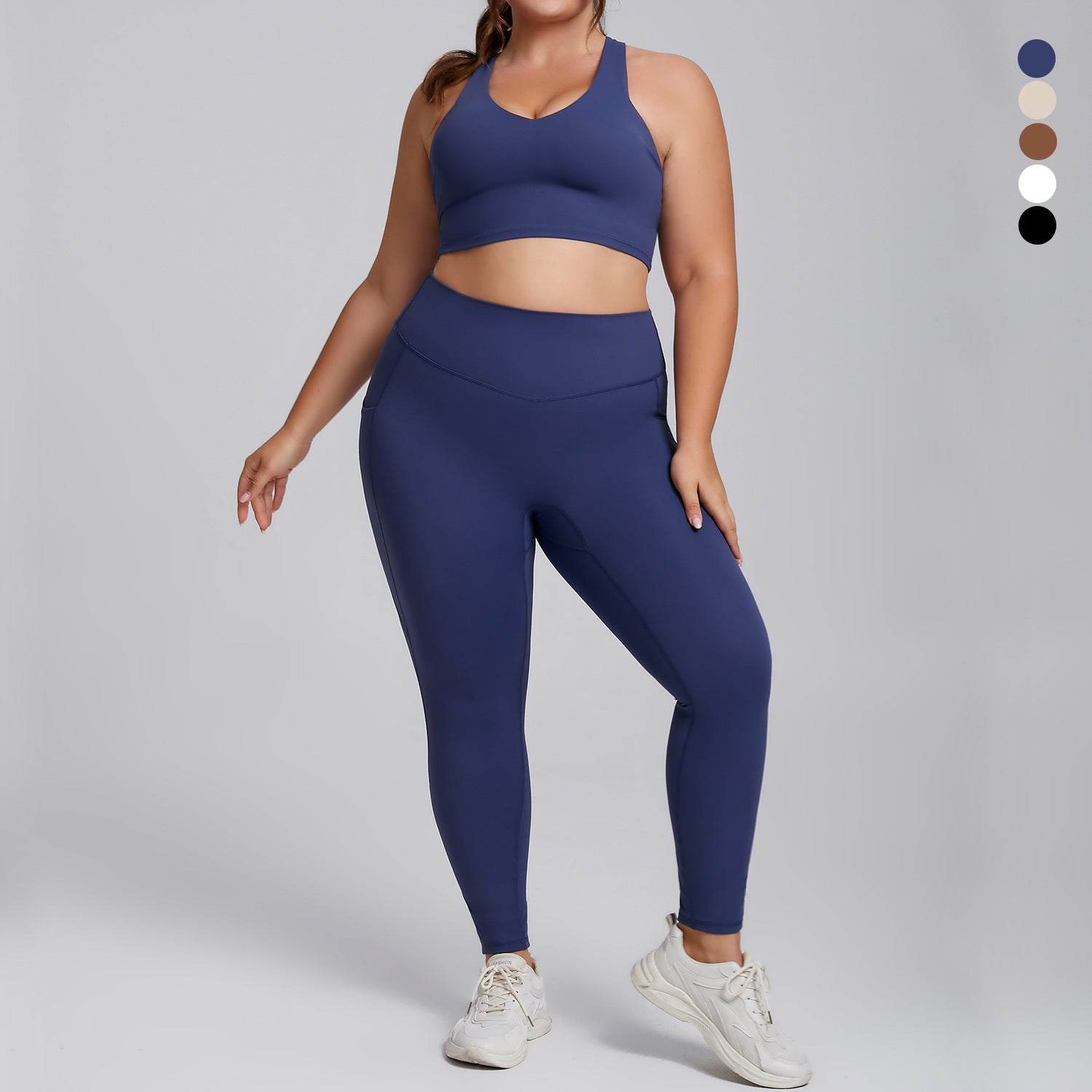 Plus Size Women Sports Workout Gym - Sleeveless Crop and Pant - www.Shopthatapp.com #