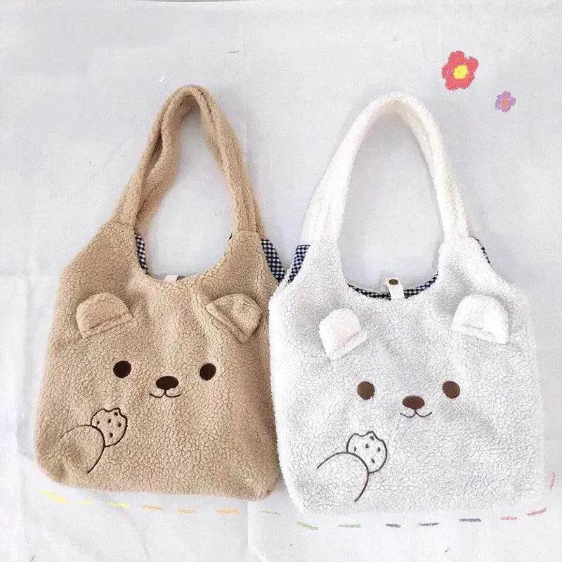 Plush Bag Cute Bear Stereo Ears - www.Shopthatapp.com