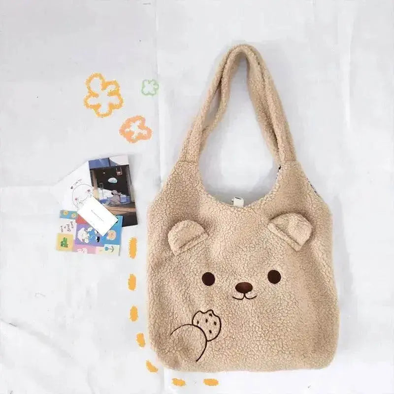 Plush Bag Cute Bear Stereo Ears - www.Shopthatapp.com