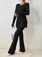 Polyester Two piece set Women's Clothing Solid Color Casual Slim New Fashion Women Elegant Outfit - www.Shopthatapp.com