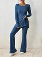 Polyester Two piece set Women's Clothing Solid Color Casual Slim New Fashion Women Elegant Outfit - www.Shopthatapp.com