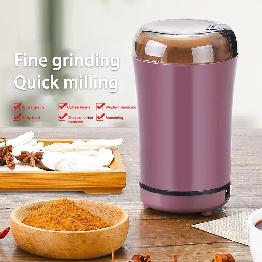 Portable Electric Coffee Bean Grinder Mill Kitchen Tool Herbs Salt Pepper Spices Nuts Grains Mini Medicine Flour Powder Crusher - www.Shopthatapp.com