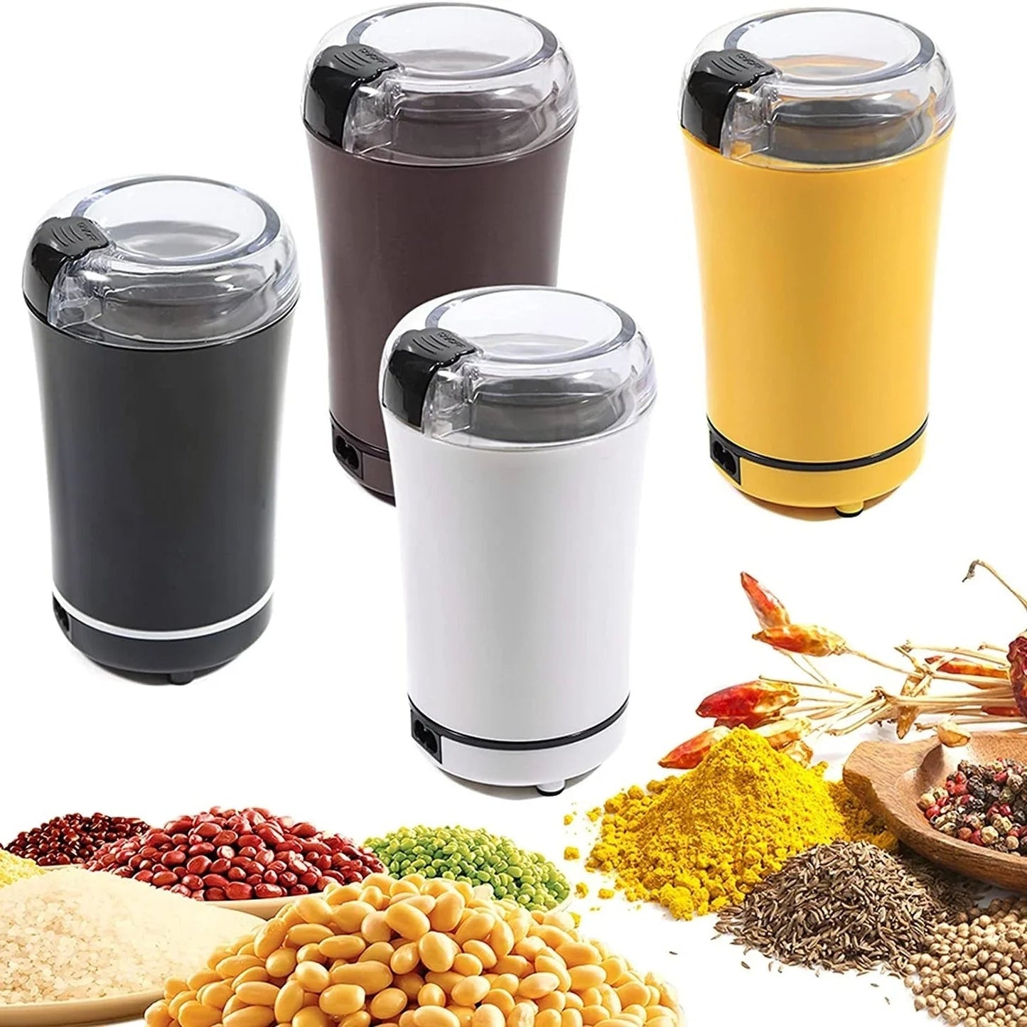 Portable Electric Coffee Bean Grinder Mill Kitchen Tool Herbs Salt Pepper Spices Nuts Grains Mini Medicine Flour Powder Crusher - www.Shopthatapp.com