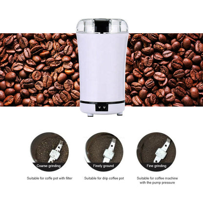 Portable Electric Coffee Bean Grinder Mill Kitchen Tool Herbs Salt Pepper Spices Nuts Grains Mini Medicine Flour Powder Crusher - www.Shopthatapp.com