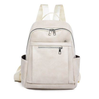 Portable Fashion Simple And Lightweight High School Leather Backpack - www.Shopthatapp.com #