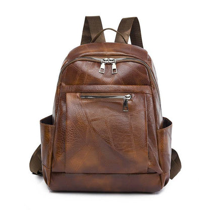 Portable Fashion Simple And Lightweight High School Leather Backpack - www.Shopthatapp.com #