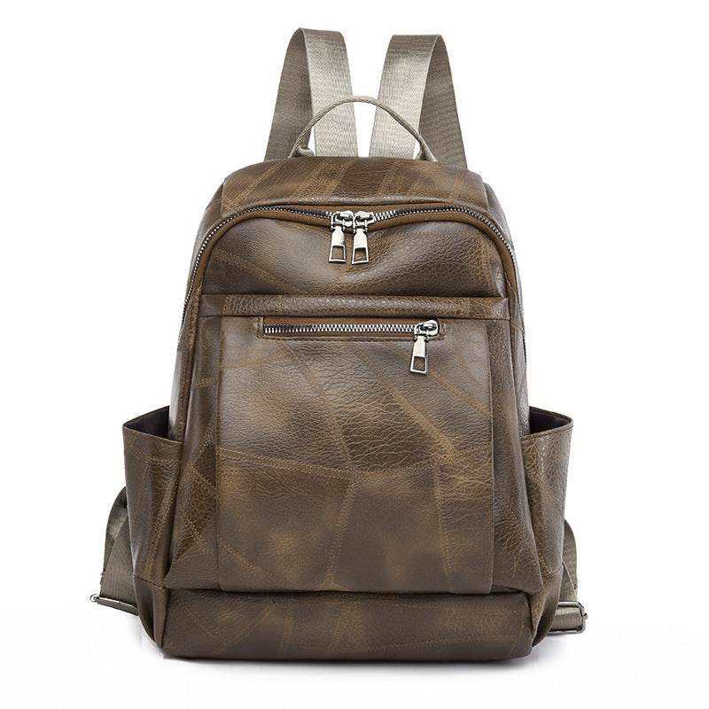 Portable Fashion Simple And Lightweight High School Leather Backpack - www.Shopthatapp.com #