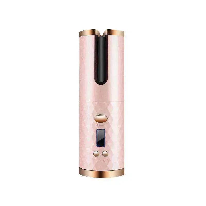 Portable LCD Hair Curler: Rechargeable, Ceramic, Auto Rotating - www.Shopthatapp.com