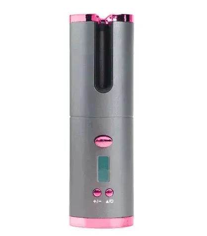 Portable LCD Hair Curler: Rechargeable, Ceramic, Auto Rotating - www.Shopthatapp.com