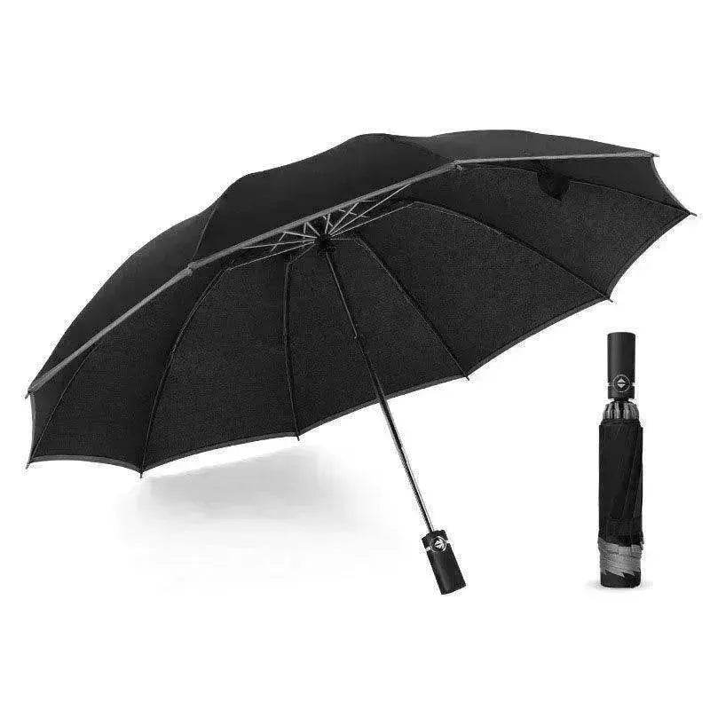 Portable Windproof Umbrella, 10Ribs Auto Close, Reflective for Safety - www.Shopthatapp.com