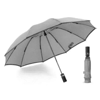 Portable Windproof Umbrella, 10Ribs Auto Close, Reflective for Safety - www.Shopthatapp.com
