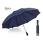 Portable Windproof Umbrella, 10Ribs Auto Close, Reflective for Safety - www.Shopthatapp.com