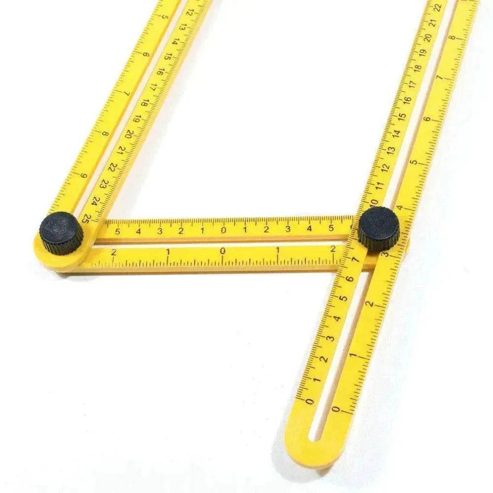 Practical Four Folding Plastic Ruler Metric Scale Multifunctional Measuring Angle Ruler - www.Shopthatapp.com #