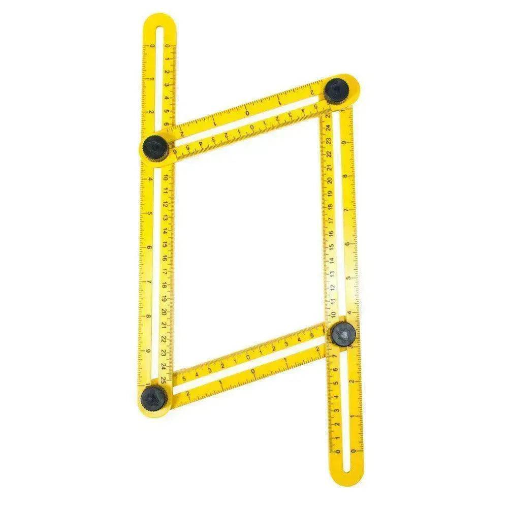 Practical Four Folding Plastic Ruler Metric Scale Multifunctional Measuring Angle Ruler - www.Shopthatapp.com #