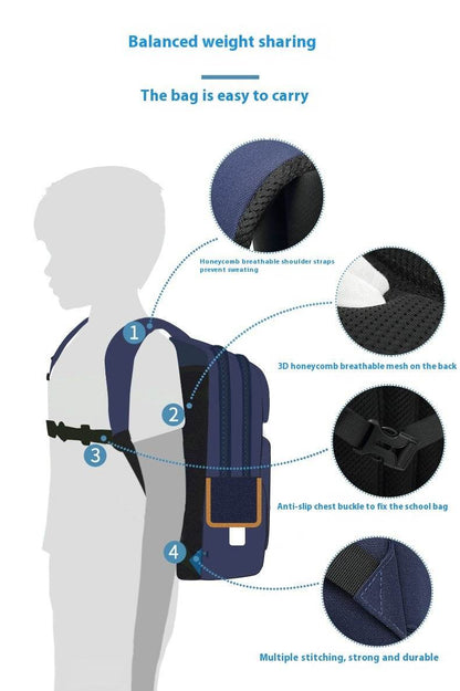 Primary School Large Capacity Backpack for School - www.Shopthatapp.com #