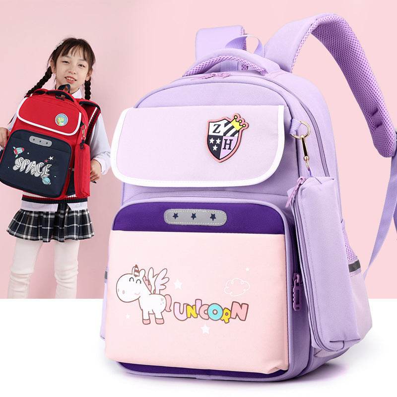 Primary School Large Capacity Spine Supportive Canvas Backpack for school - www.Shopthatapp.com #