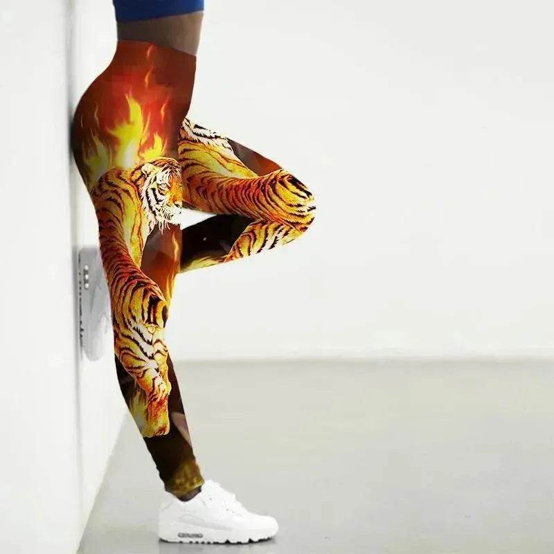 Printed Animal Bodysuit Yoga Pants Gym Wear - www.Shopthatapp.com #