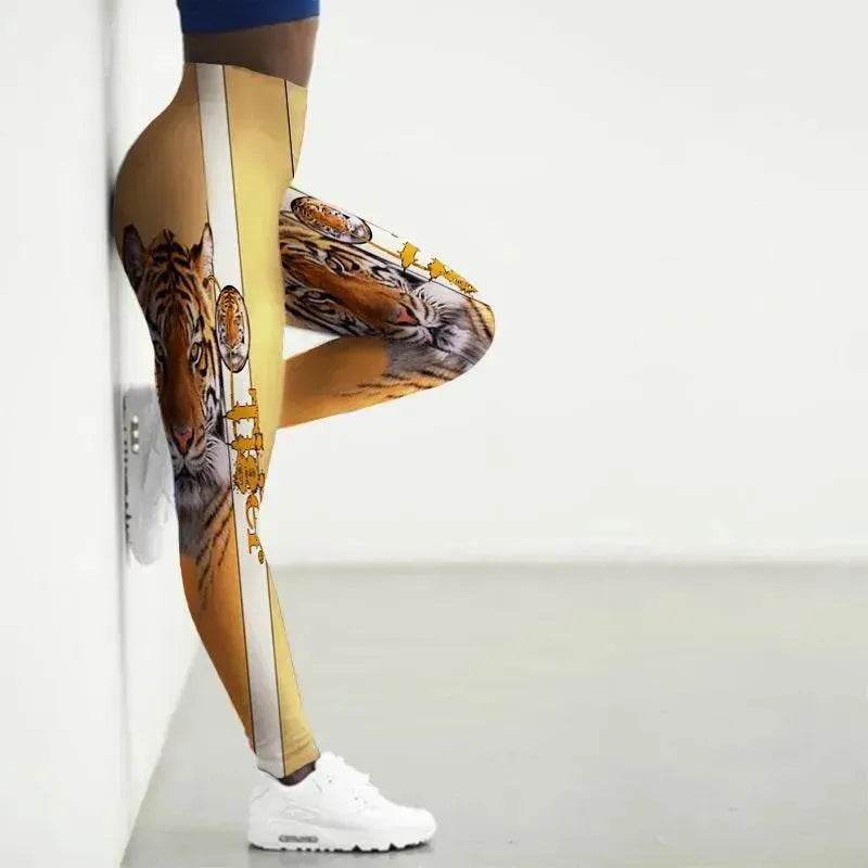 Printed Animal Bodysuit Yoga Pants Gym Wear - www.Shopthatapp.com #