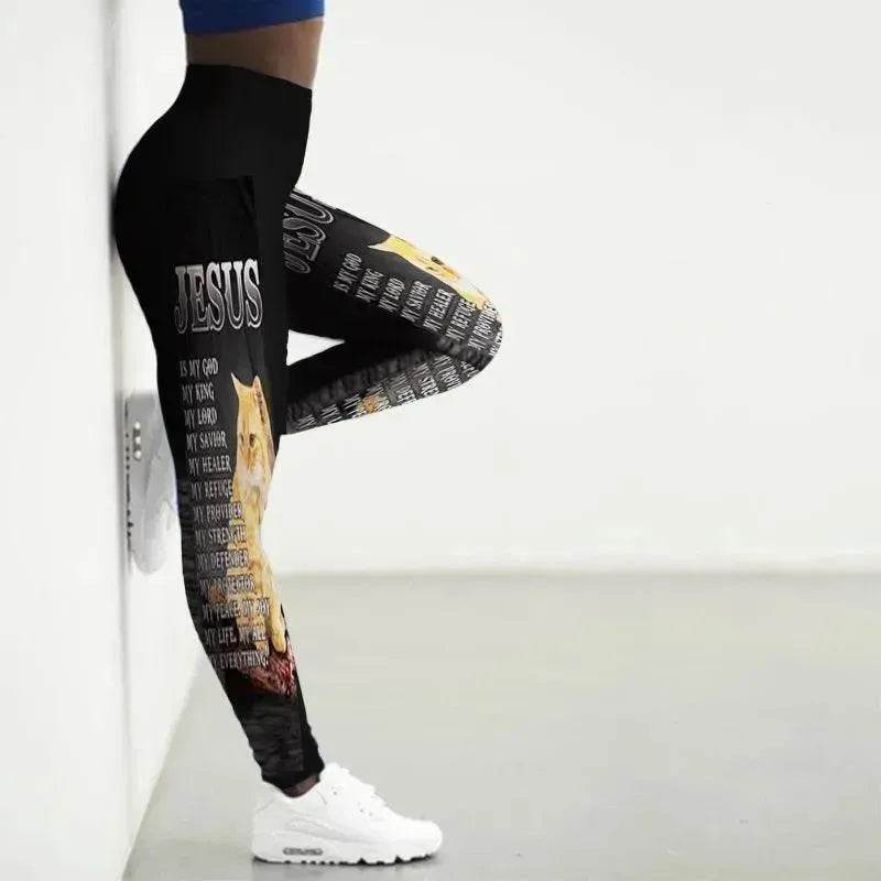 Printed Animal Bodysuit Yoga Pants Gym Wear - www.Shopthatapp.com #