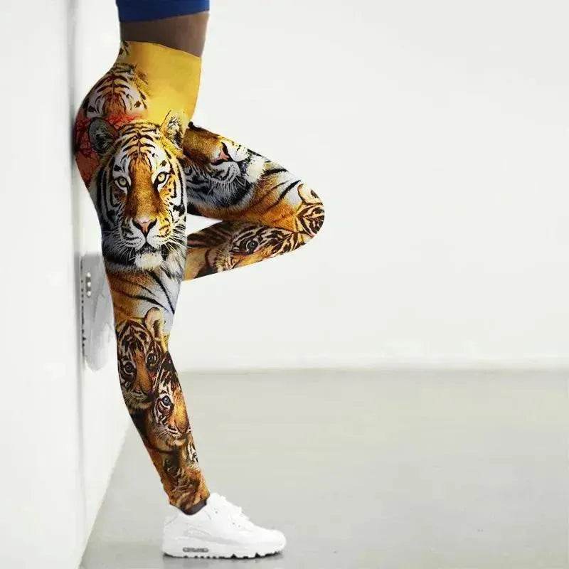 Printed Animal Bodysuit Yoga Pants Gym Wear - www.Shopthatapp.com #