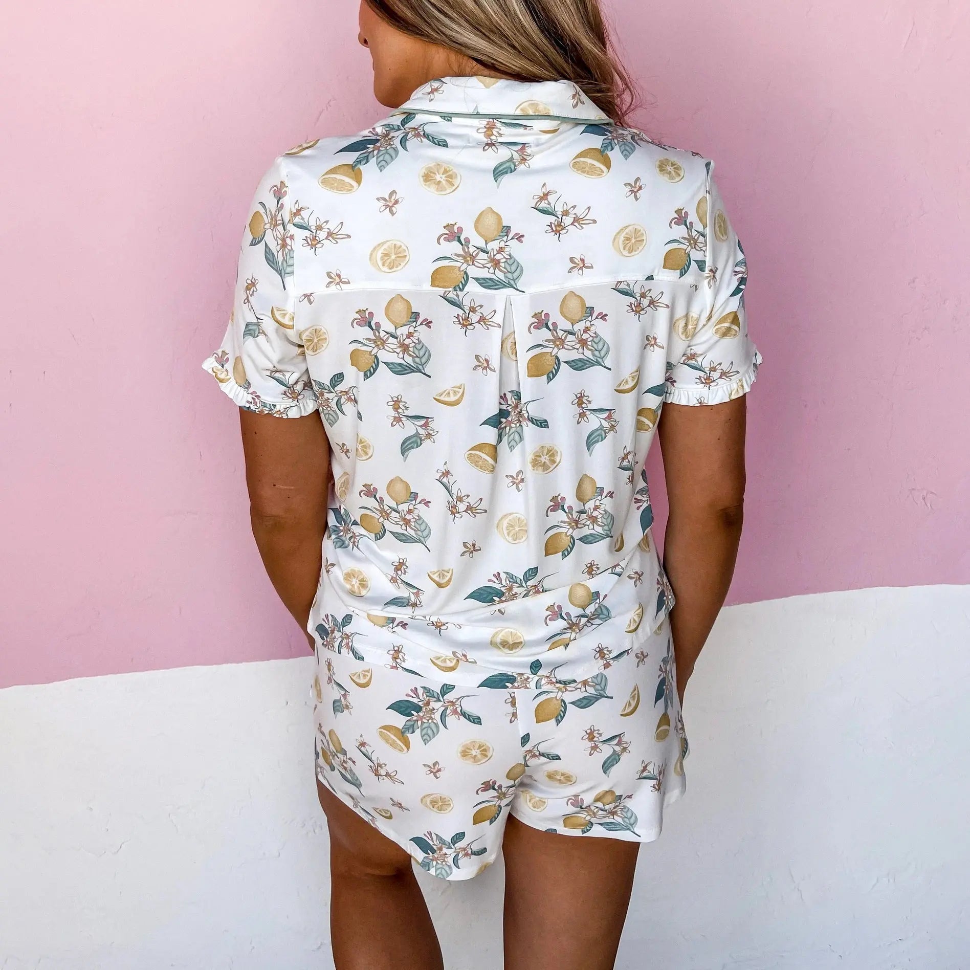 Printed Cardigan Short Sleeve Single-breasted Casual Suit Home Pajamas For Women - www.Shopthatapp.com