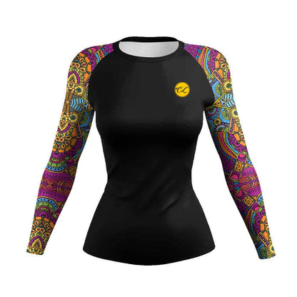 Printed Slim Fit Long Sleeve Workout Tops for Women - www.Shopthatapp.com #