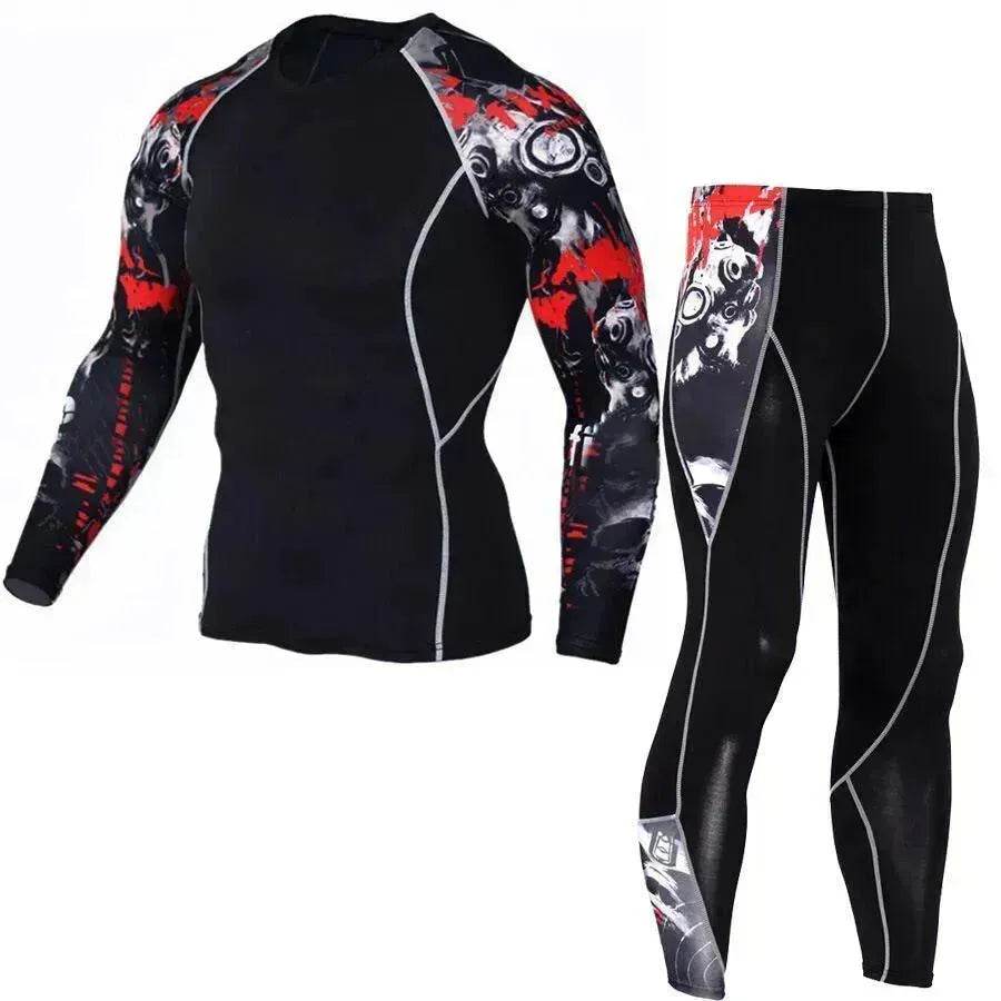 Printed long sleeve gym suit - www.Shopthatapp.com #