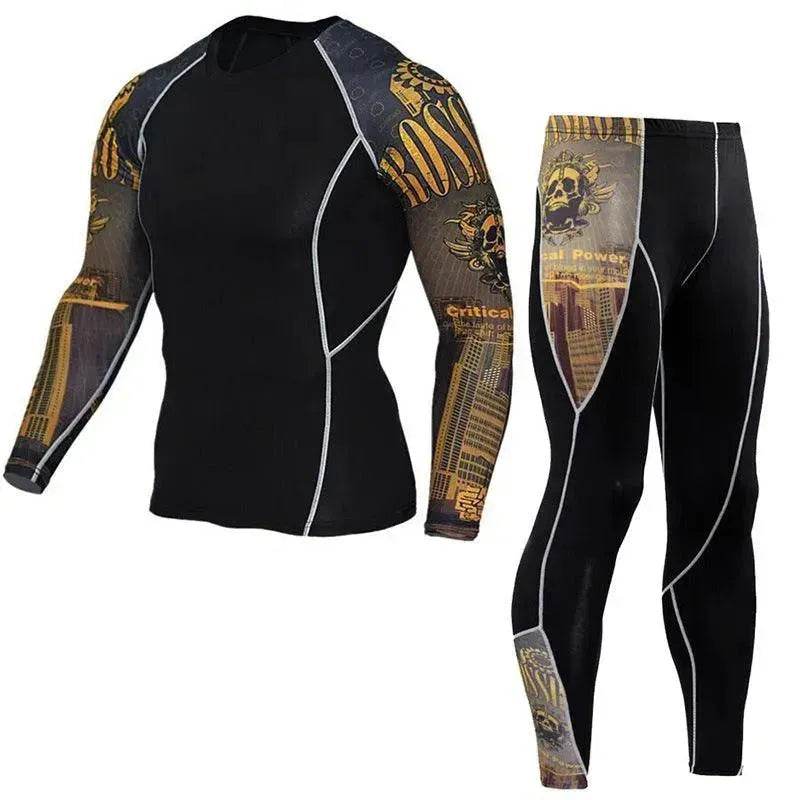 Printed long sleeve gym suit - www.Shopthatapp.com #