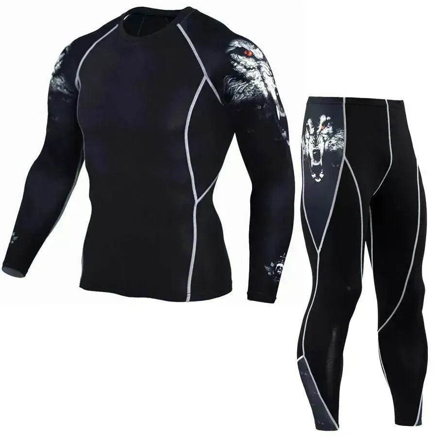 Printed long sleeve gym suit - www.Shopthatapp.com #