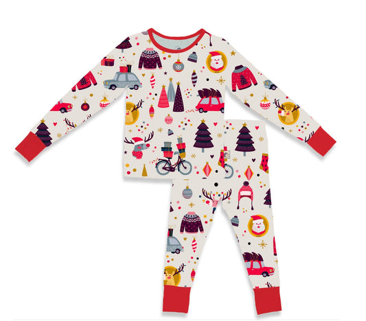 Ensemble pyjama festif en bambou Antlers