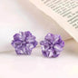 Purple Flower Internet Influencer Fairy Resin Stud Earrings For Women - www.Shopthatapp.com
