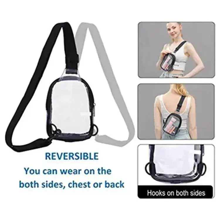 Pvc Transparent Chest Mini Travel Crossbody Waterproof Sports Bag - www.Shopthatapp.com