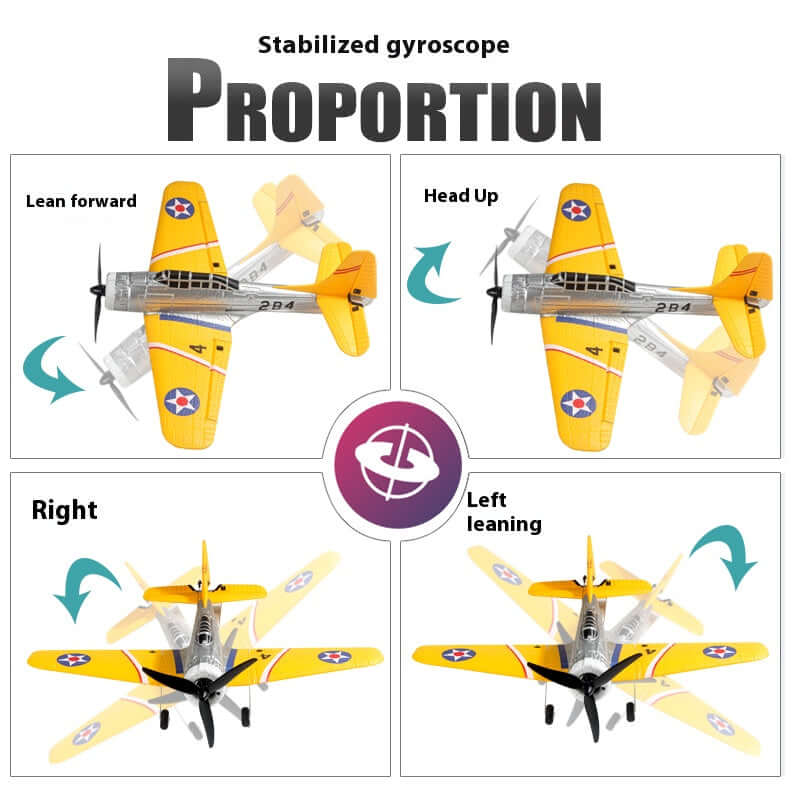 QF012 SBD Dauntless 4CH Brushless RC Warplane with Gyro & One-Key Stunts - www.Shopthatapp.com #