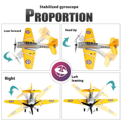 QF012 SBD Dauntless 4CH Brushless RC Warplane with Gyro & One-Key Stunts - www.Shopthatapp.com #