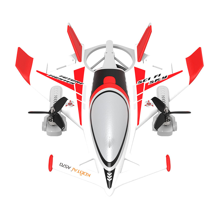QIDI 570 VTOL RC Plane Brushless with 7.4V Battery, LED Lights & Crane Mode - www.Shopthatapp.com #