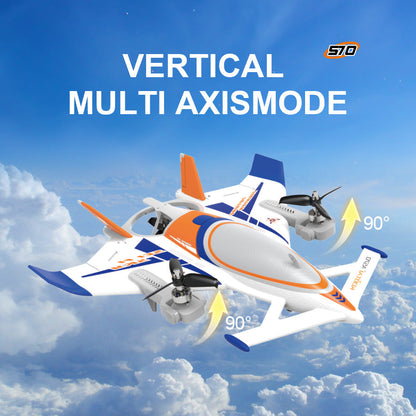 QIDI 570 VTOL RC Plane Brushless with 7.4V Battery, LED Lights & Crane Mode - www.Shopthatapp.com #
