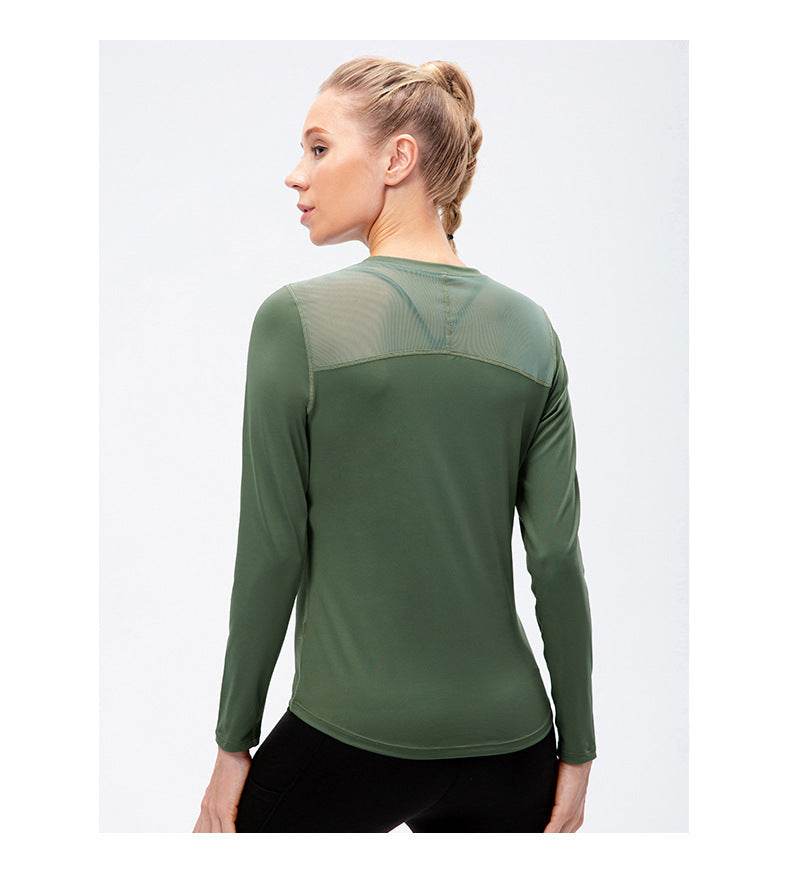 Quick Drying Breathable Long Sleeve Yoga Workout Gym T-shirt for women - www.Shopthatapp.com #